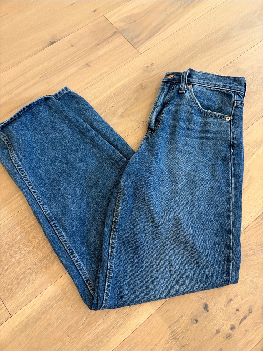 GAP High Rise Barrel Jeans in 25/0 Long